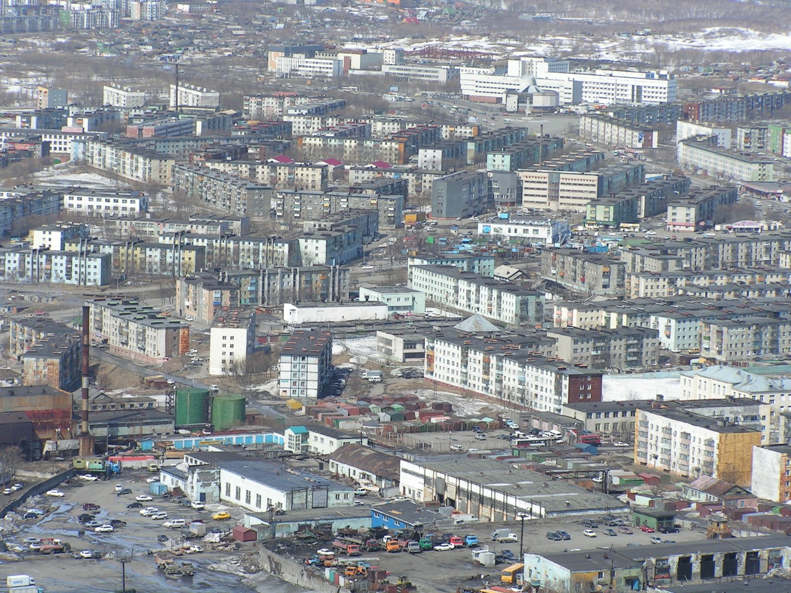 an aerial s of a very large city with buildings