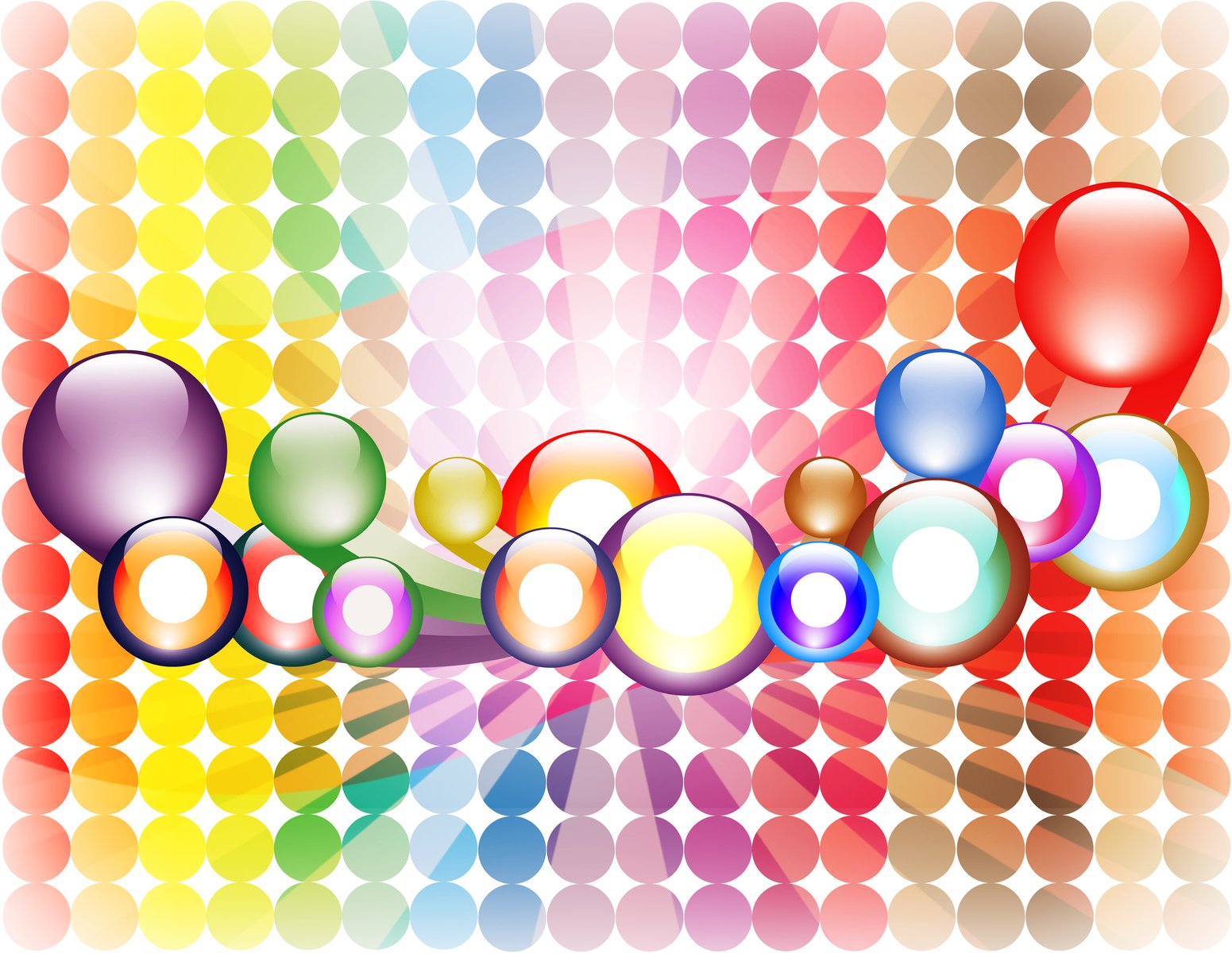 an abstract, colorful illustration of bubbles with different shades of colors