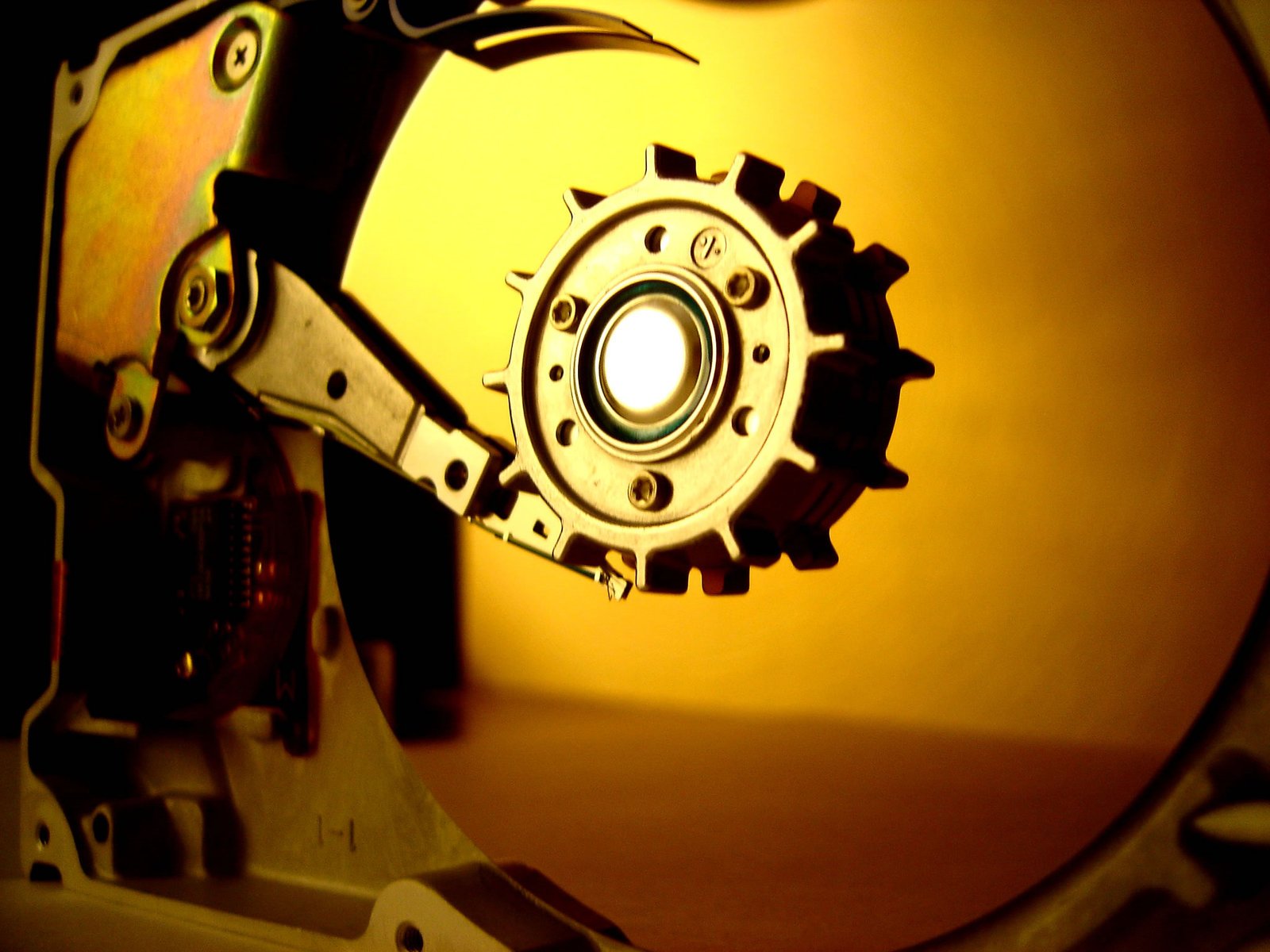 an image of a hard drive attached to a computer