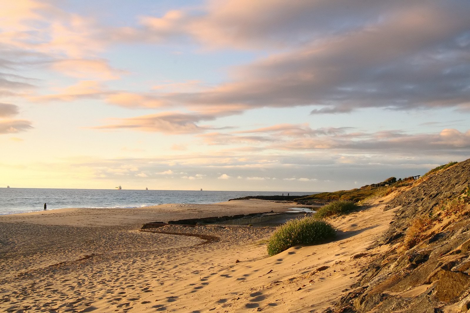 a beach area that has been left empty and dirt