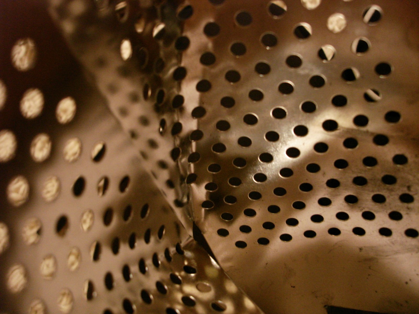 several holes on an metal surface