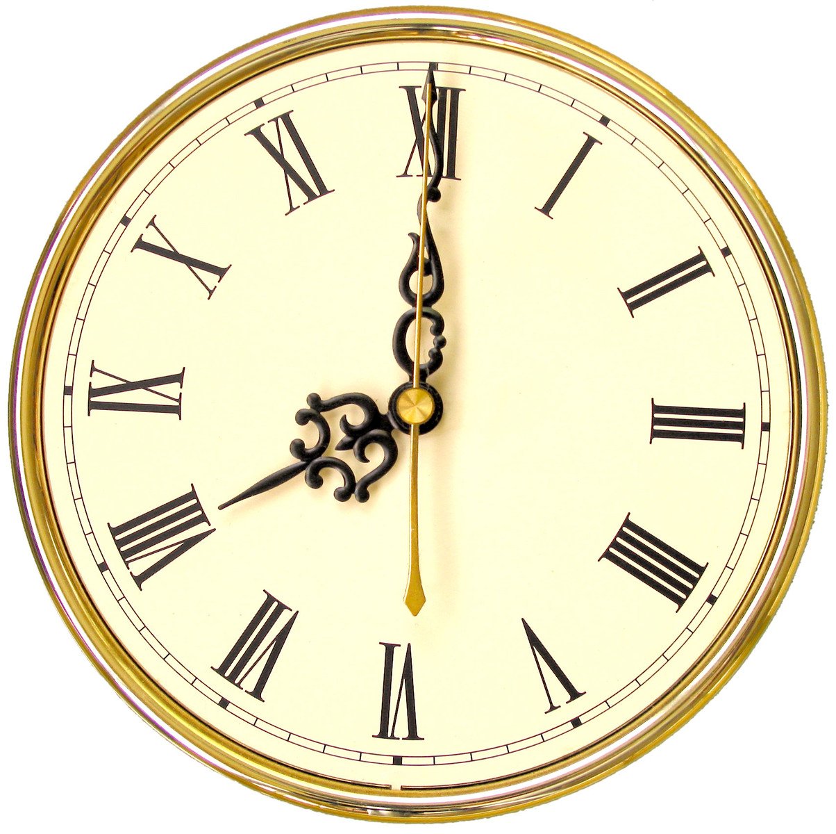 a clock with roman numerals is shown