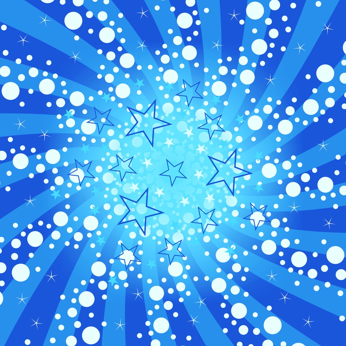 the abstract background with a star pattern and dots in blue