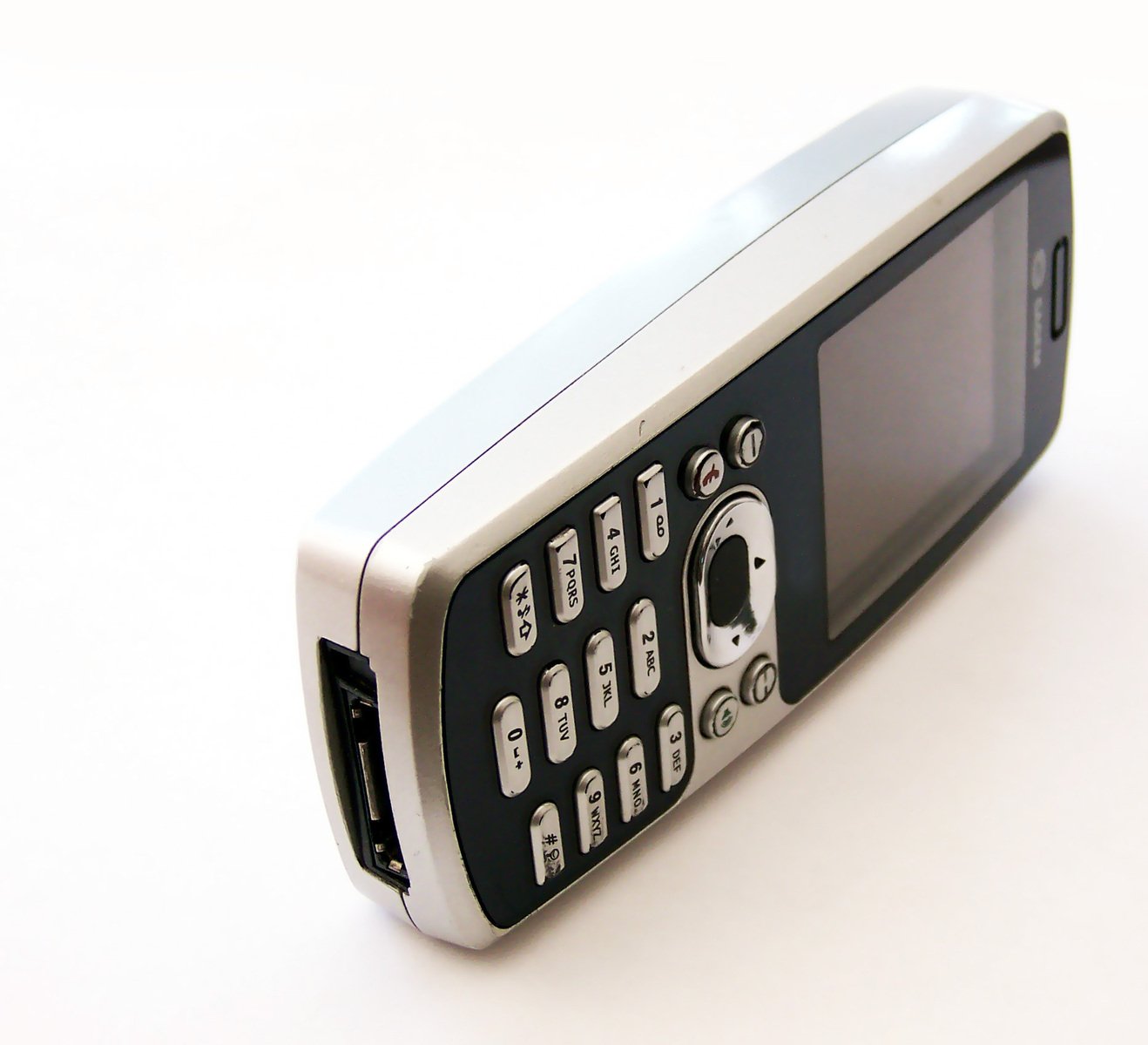 the cell phone is displaying a digital display