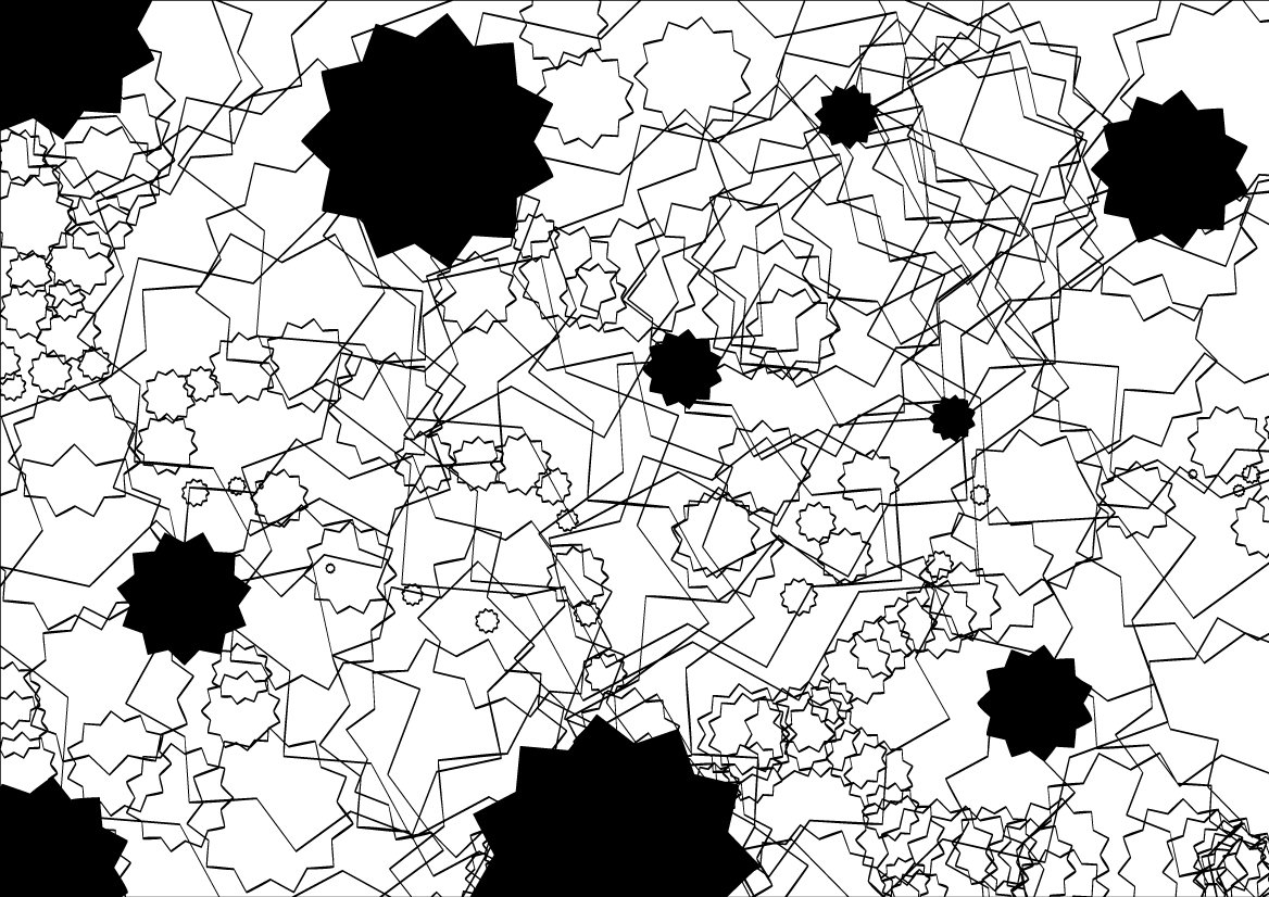 a map with many smaller black dots