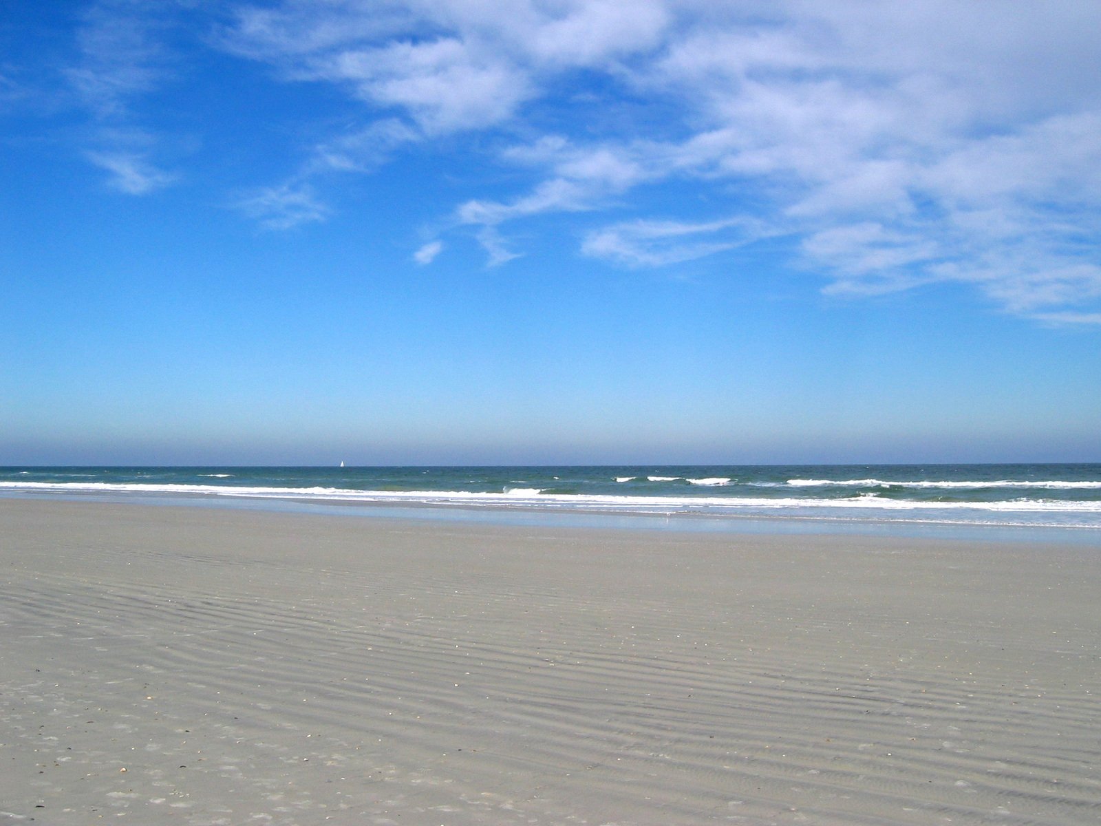 a person walking on the beach near the water