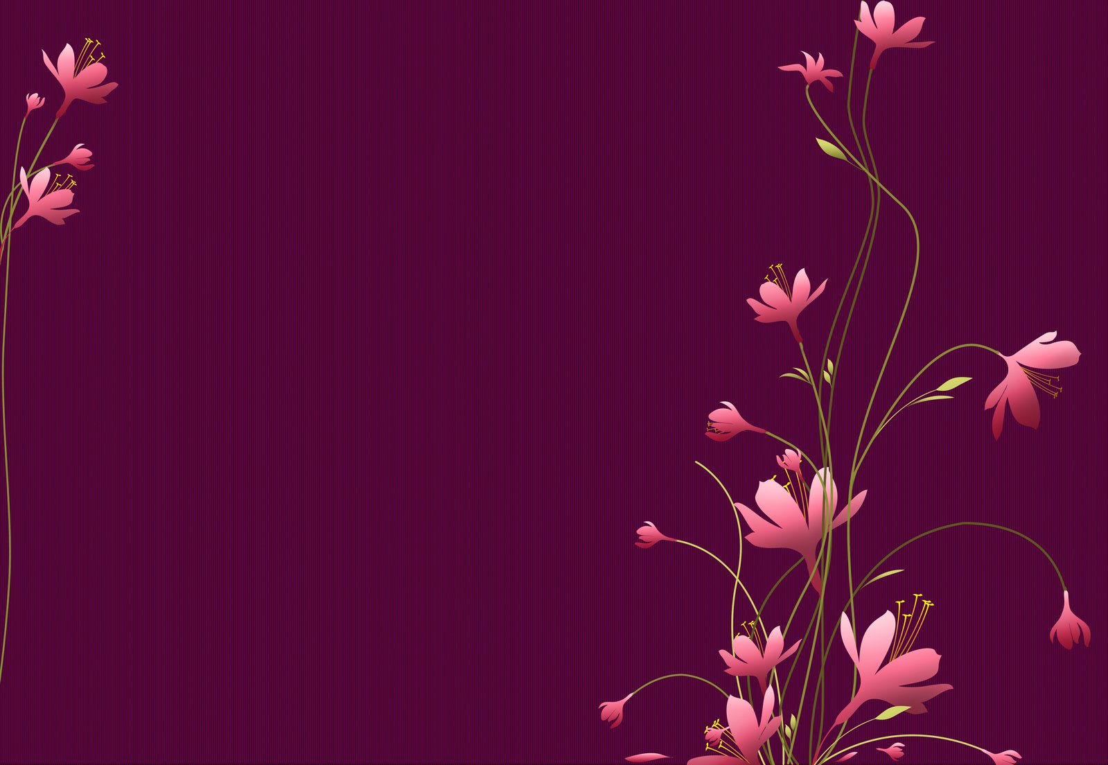 pink flowers and grass against purple background