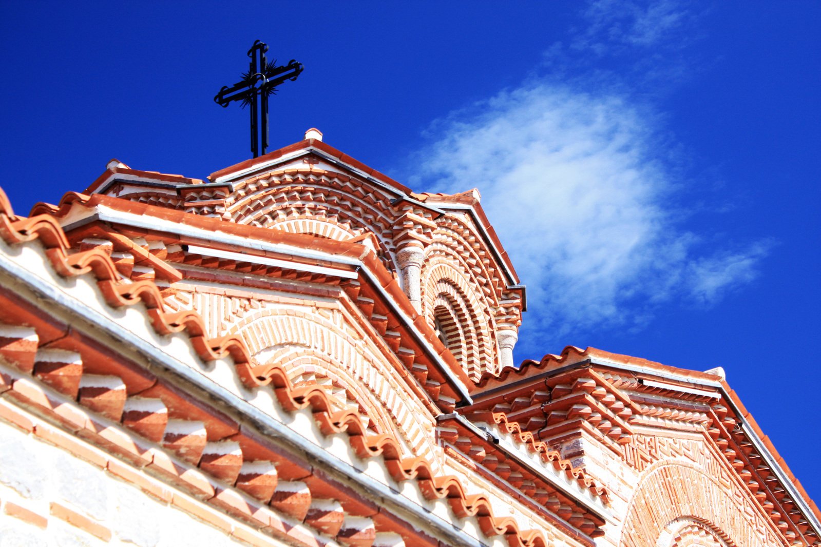 a church with a cross on the top