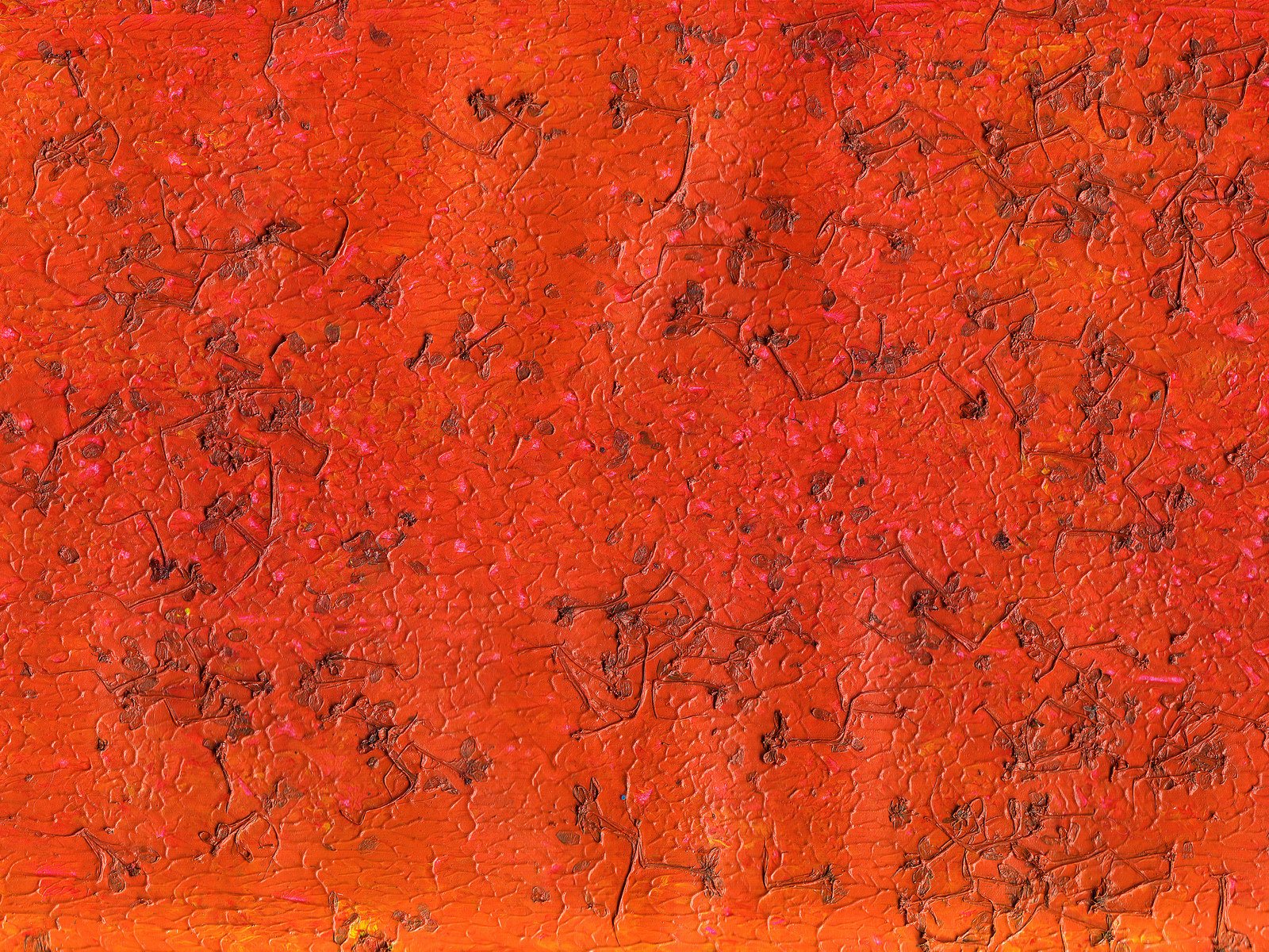 an image of an abstract painting of orange and black
