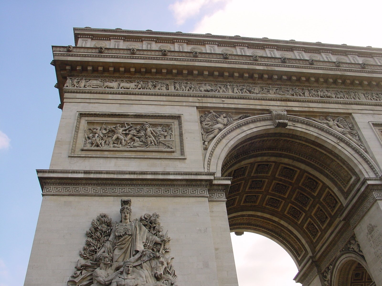 the arch is set in very ornate carving