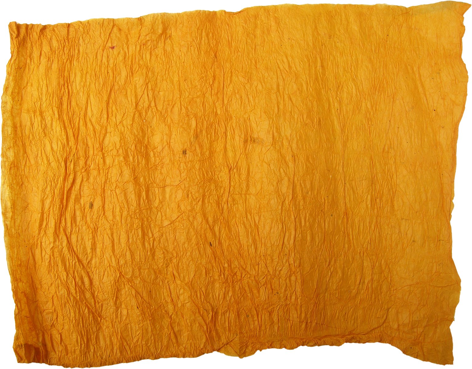 an orange area rug on white background