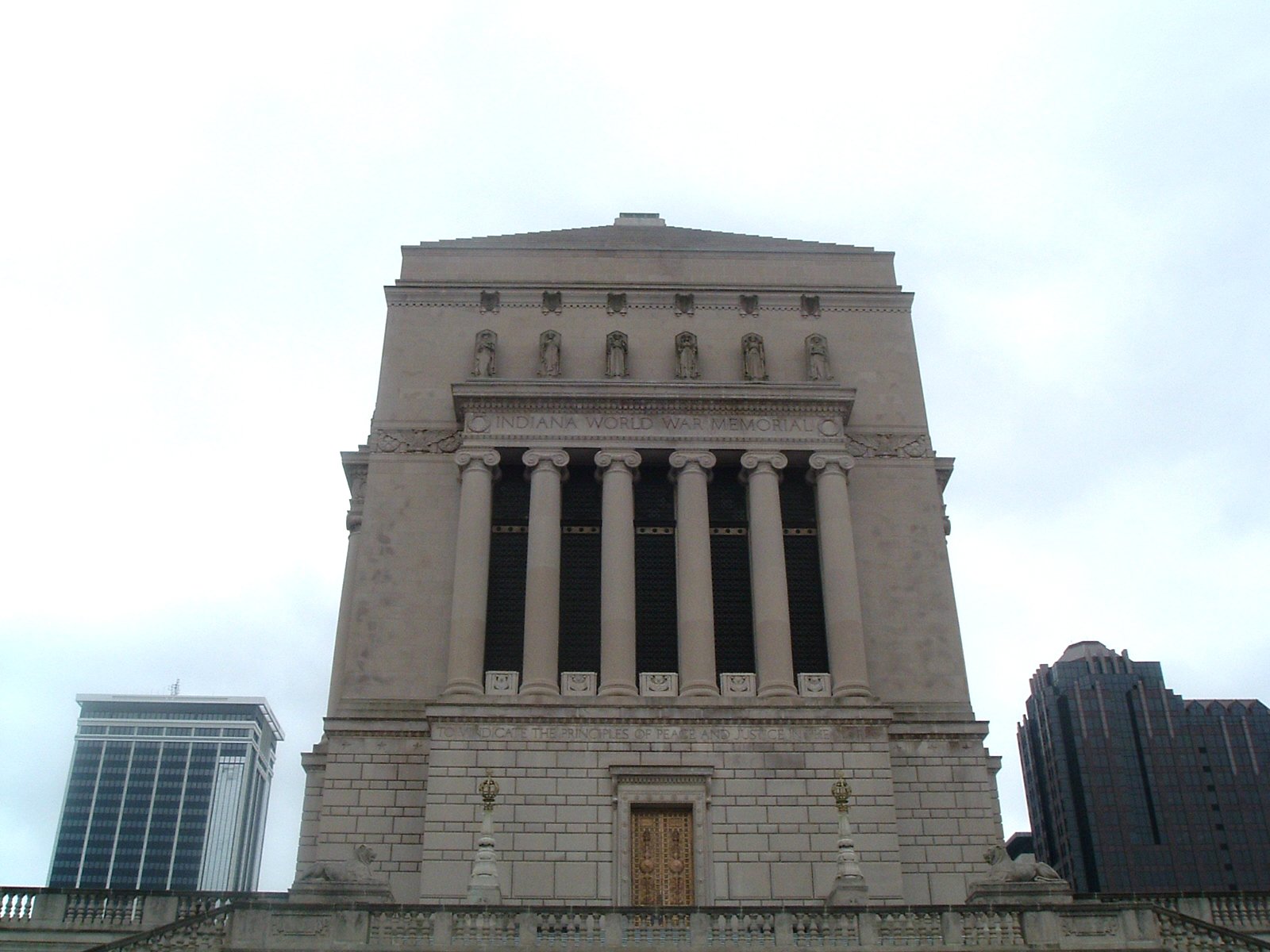 a large building with a clock on it's side