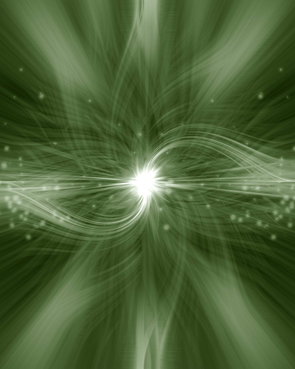 an image of green glowing artwork