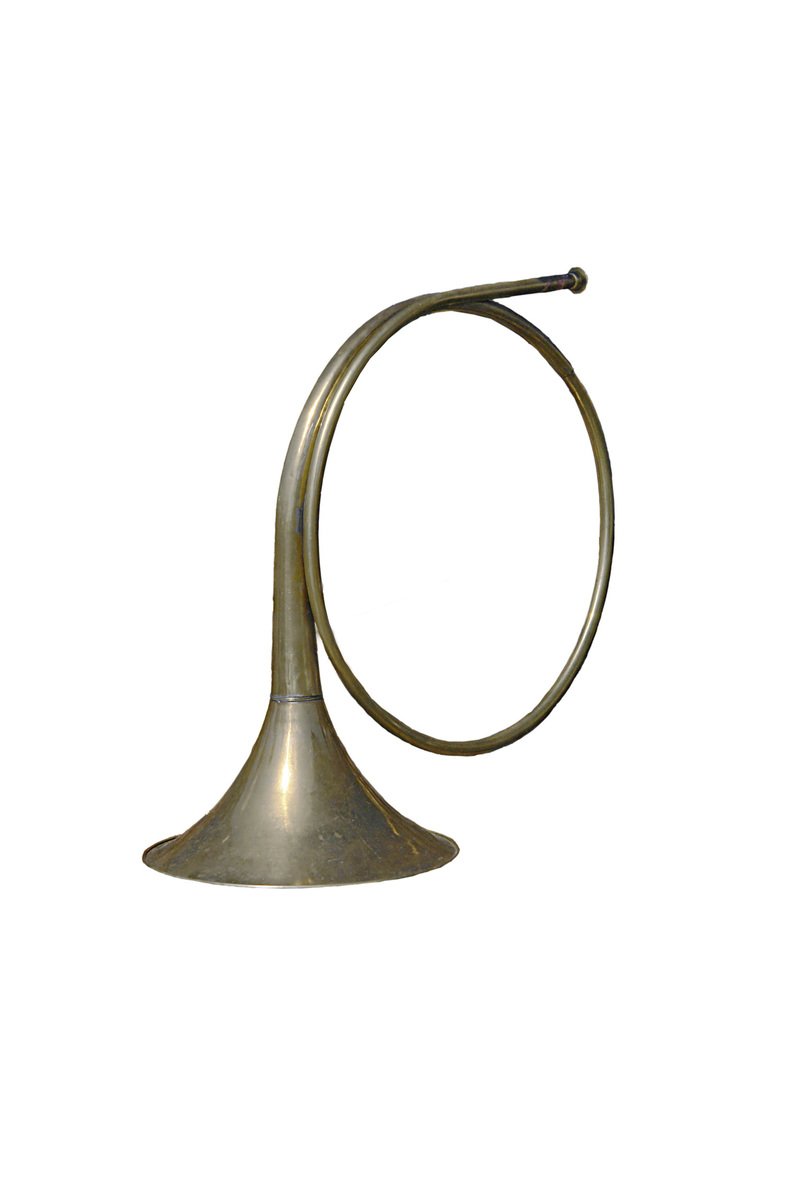 a single bell shaped object is against a white background