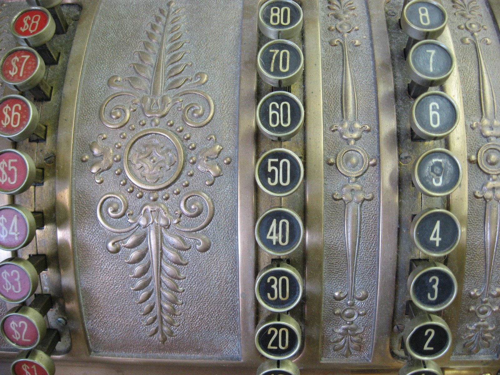 a closeup of an old machine with numbers and bars