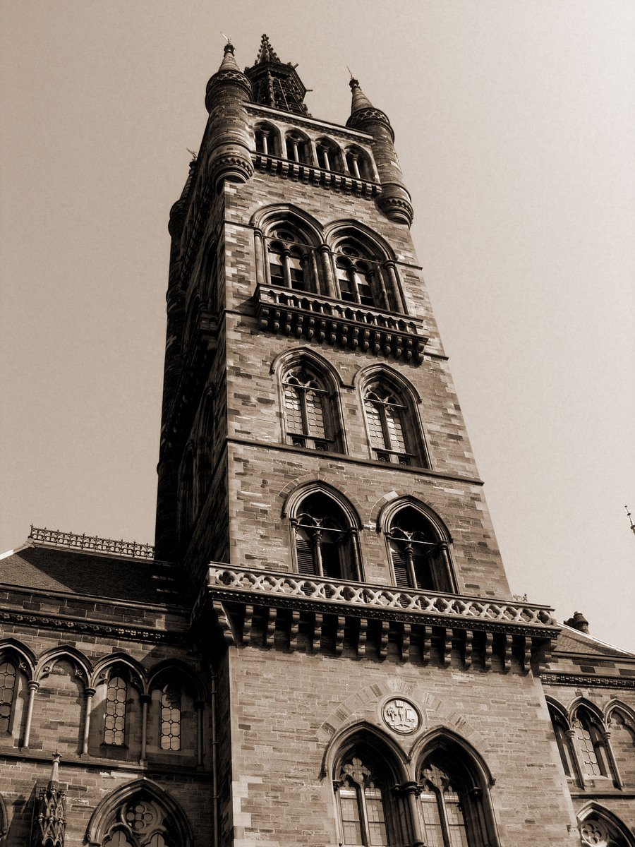 a very tall clock tower with lots of windows