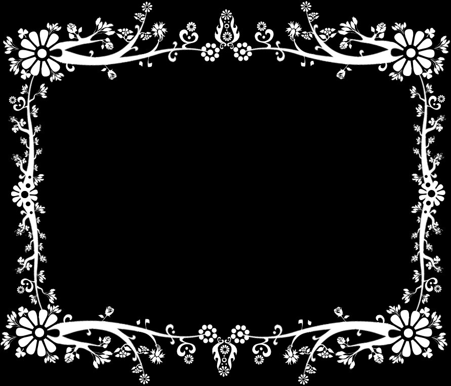 a square white border in the shape of an ornate design