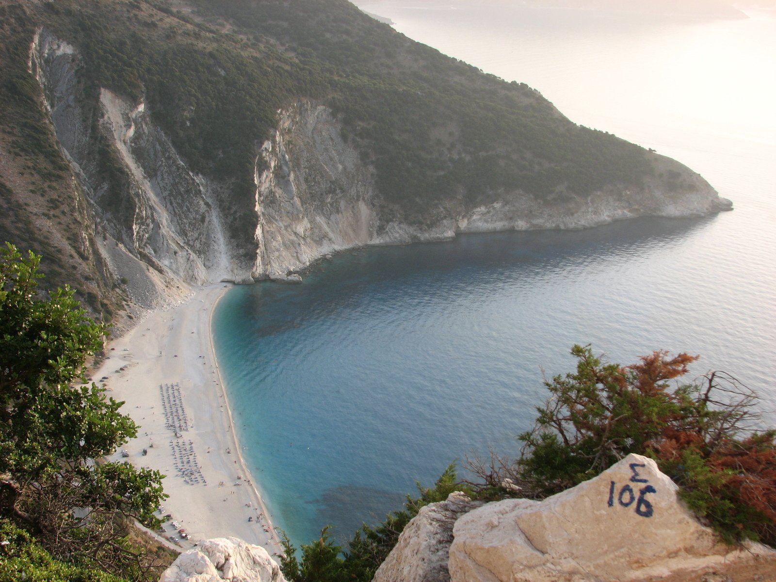 this is an image of a mountain overlooking a beach