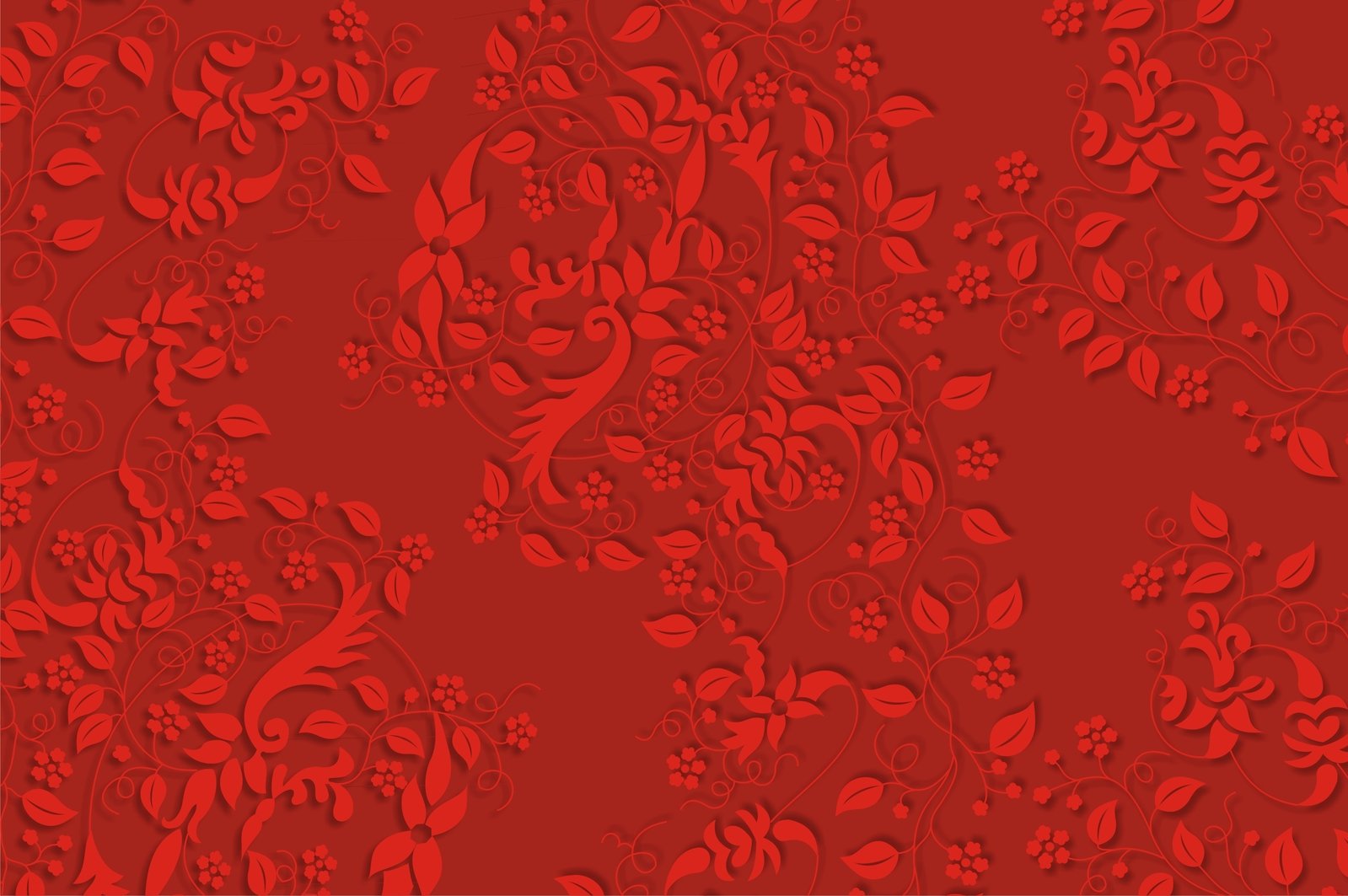an orange and red flower background with birds