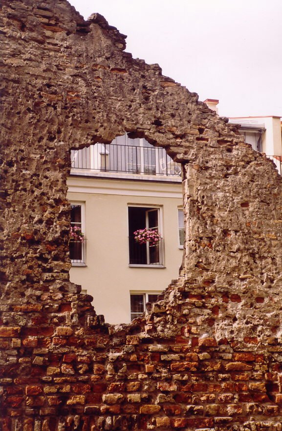 a view from outside of a building with the windows open