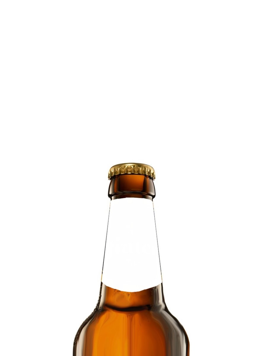 the top of a glass bottle with a yellow cap