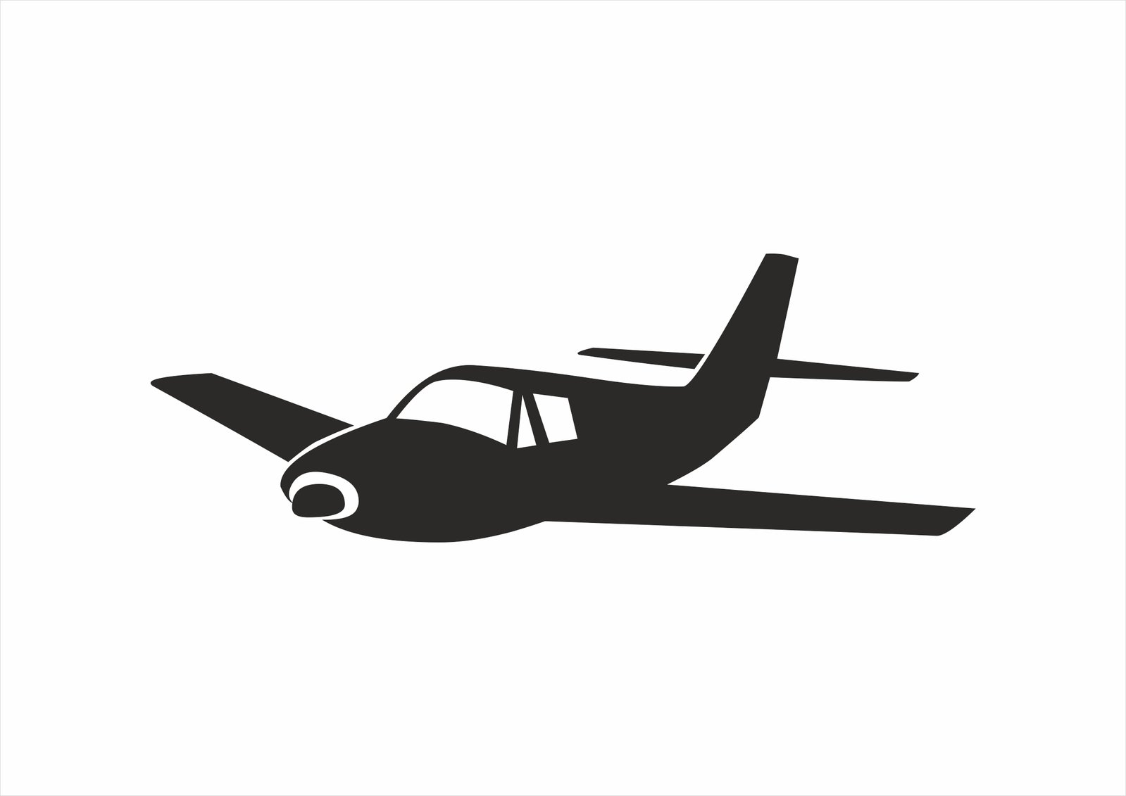 an airplane silhouette icon on a white background