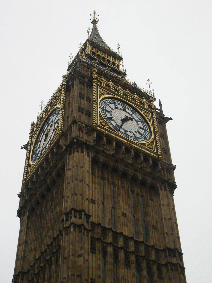 big ben with the faces of two clocks showing