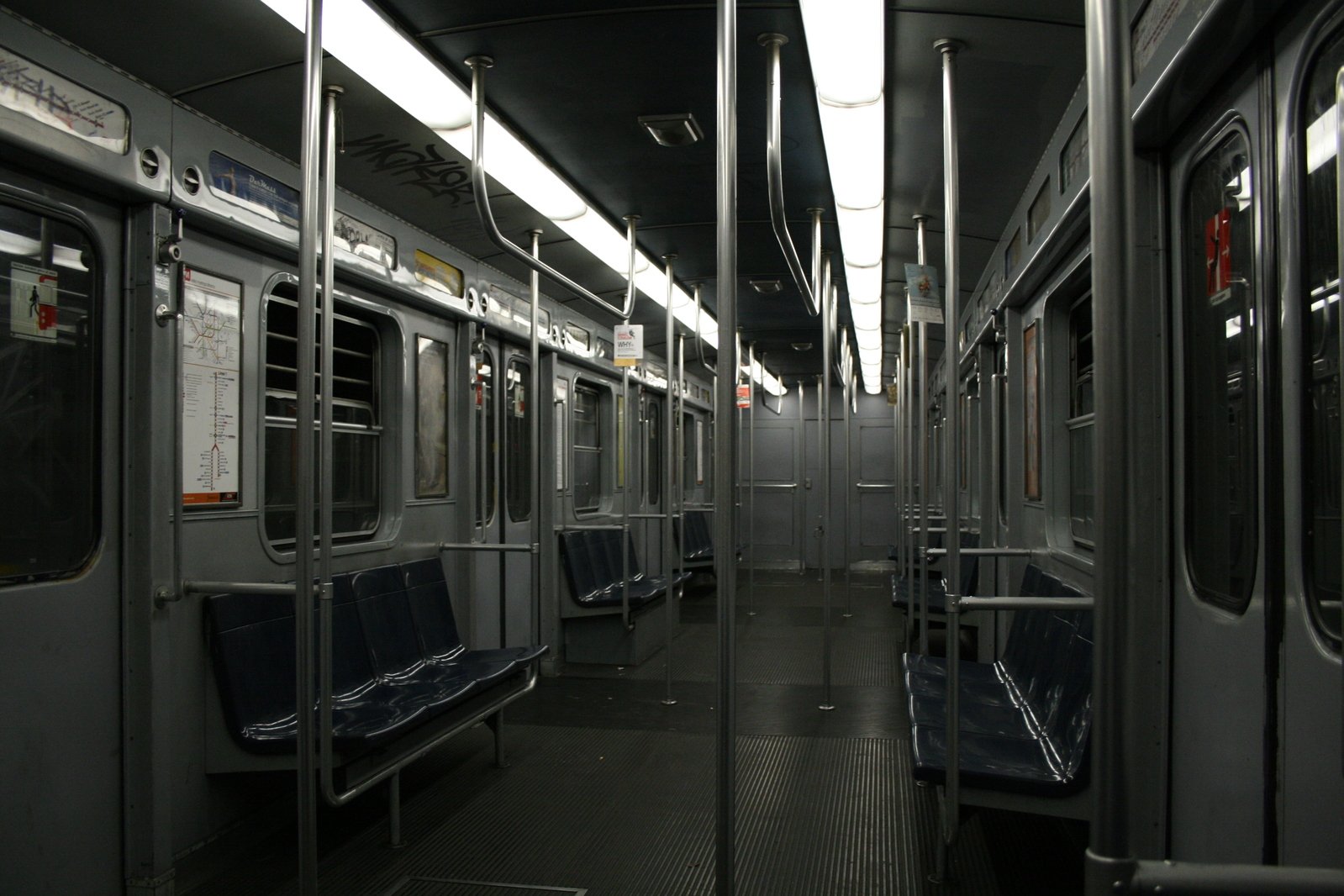a train with a large long row of seats