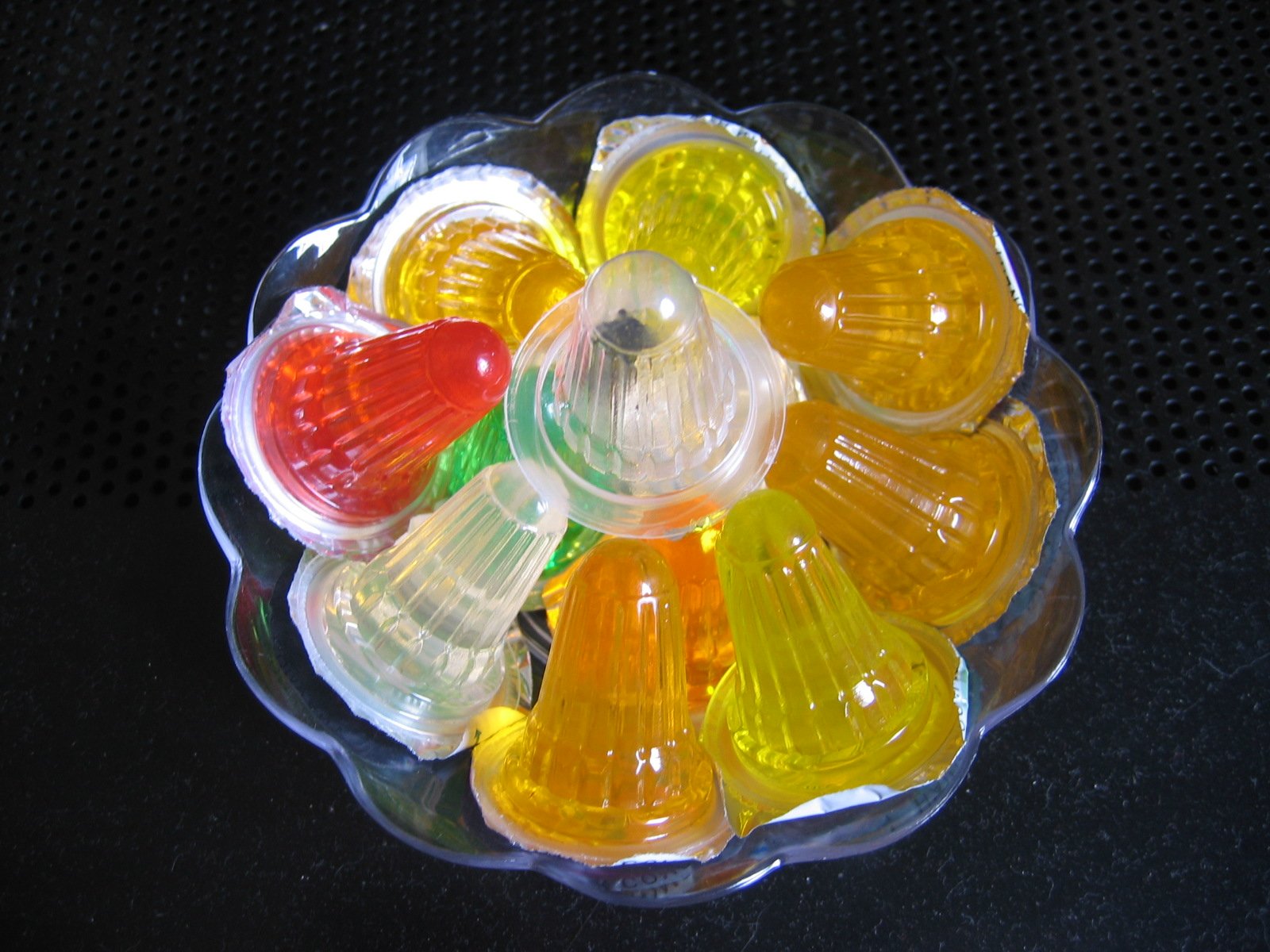 small colorful plastic items placed in a bowl