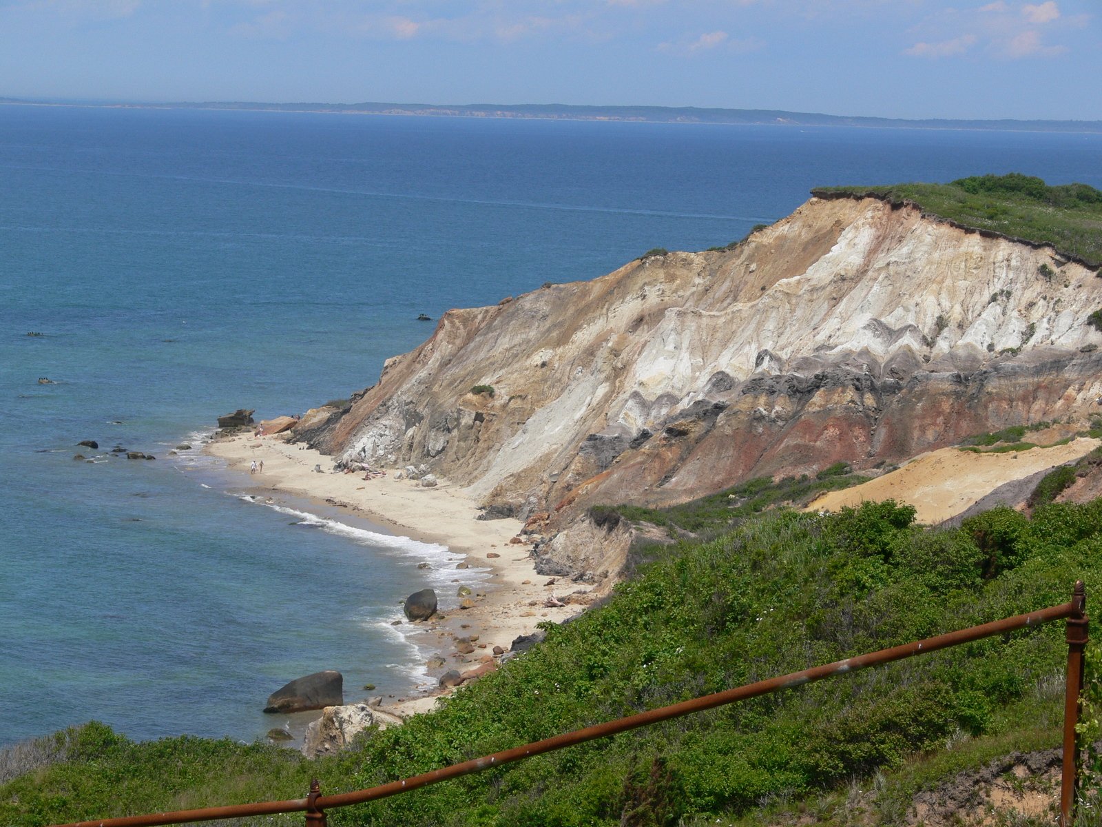 the mountain tops with a beach on both sides