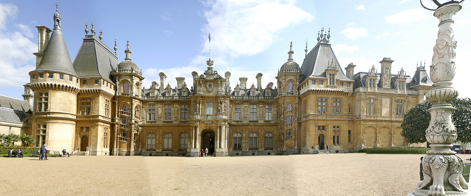 the old fashioned buildings are in an expansive area