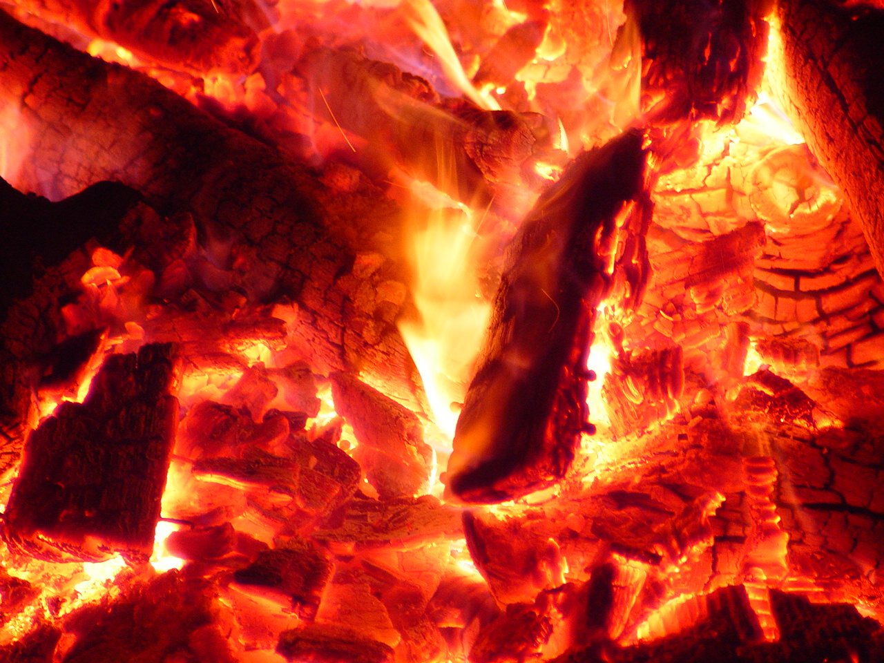 red fire showing what is being lit from within