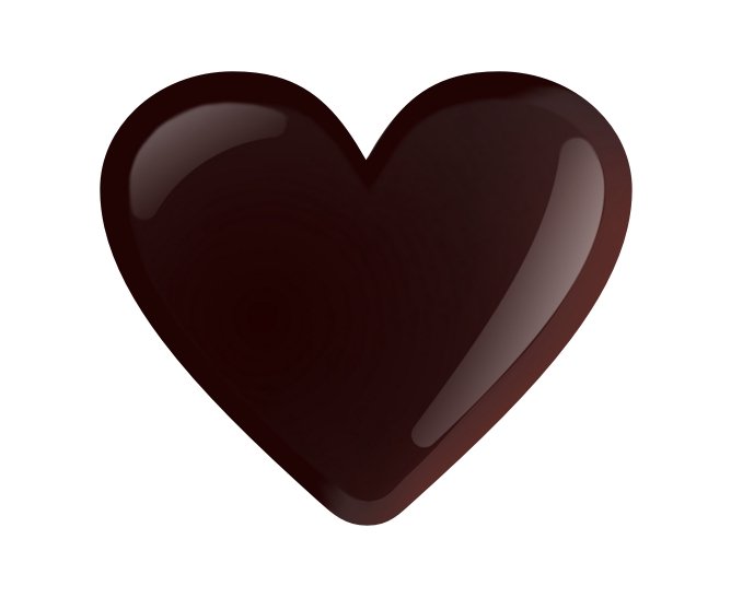 a large heart shaped chocolate or milk