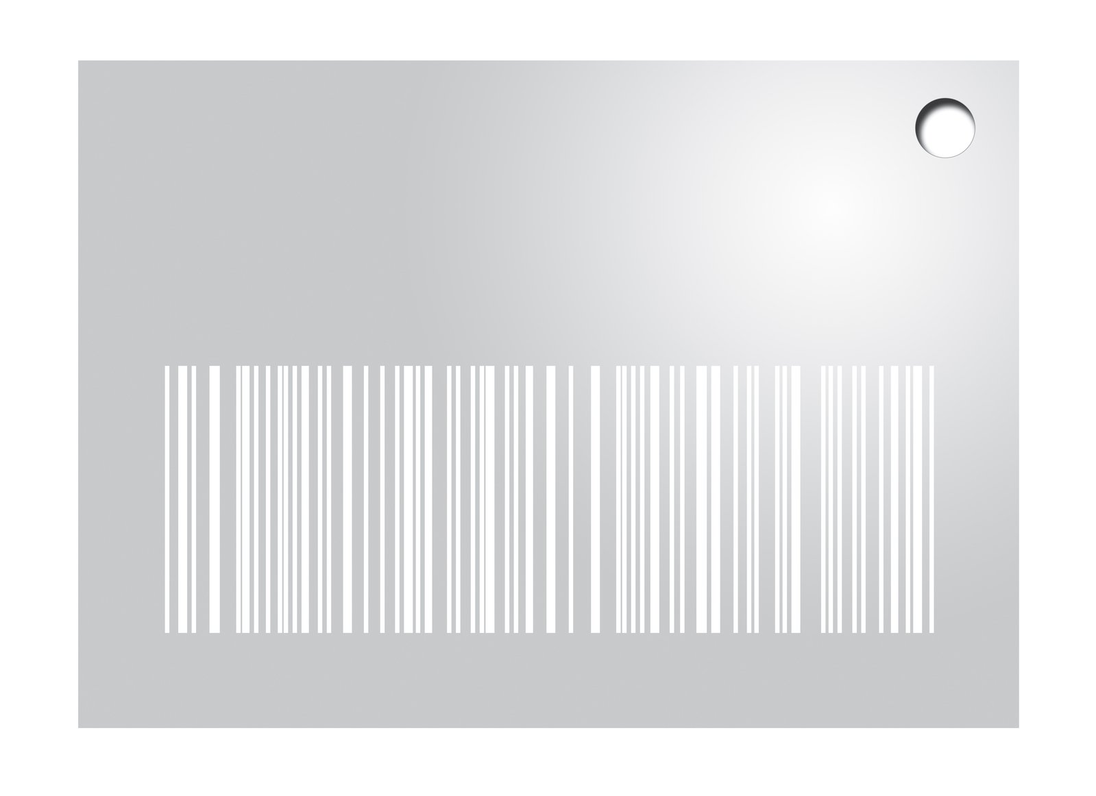 a piece of a white object that looks like a bar code