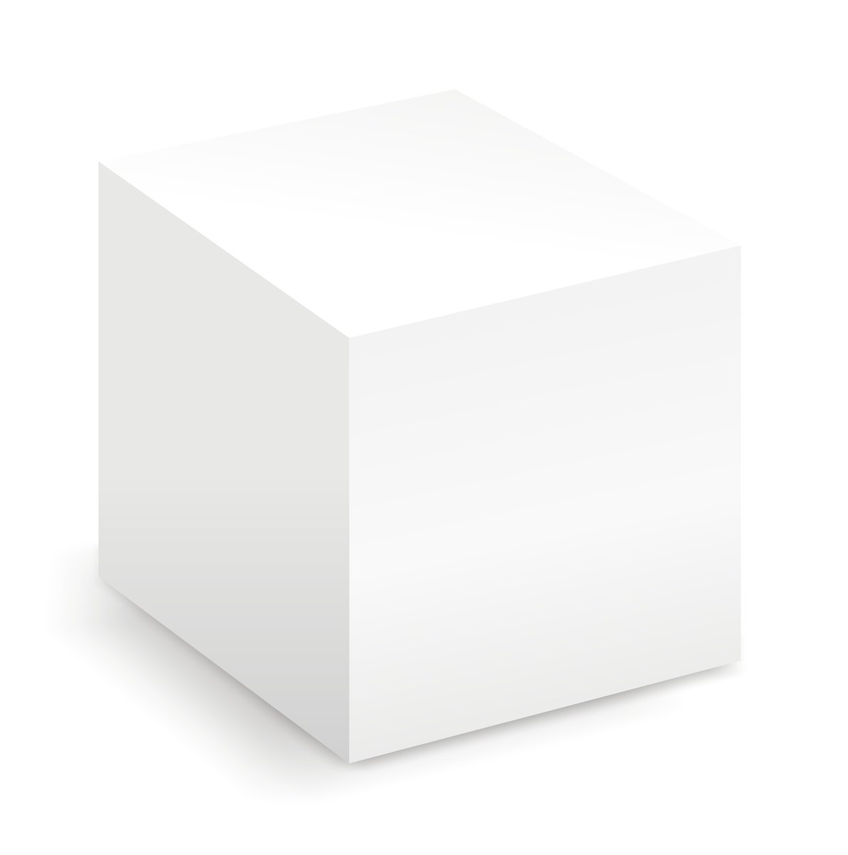 a white cube on a white background