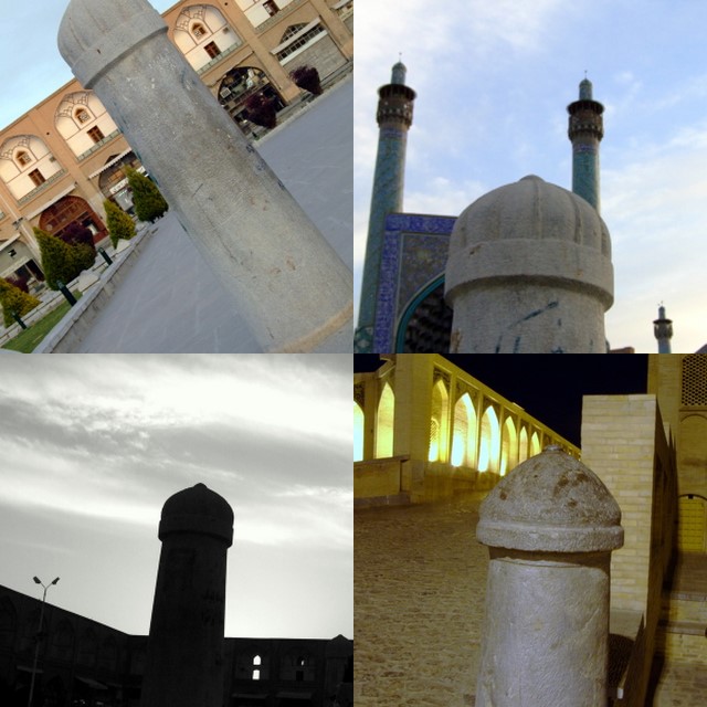 the images in this collection show a small, old building with minarets and columns