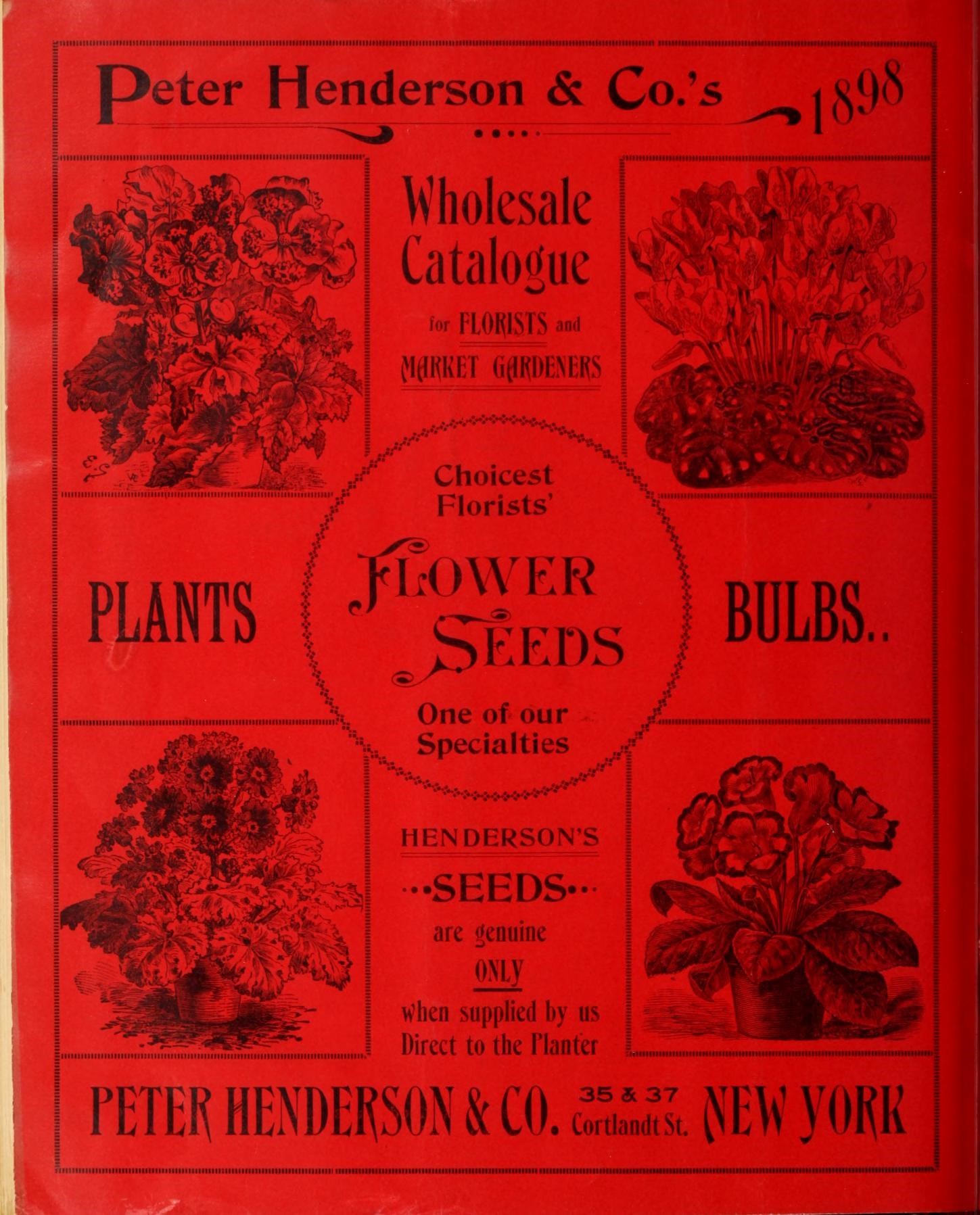 a pamphlet for flower seeds is pictured in this image