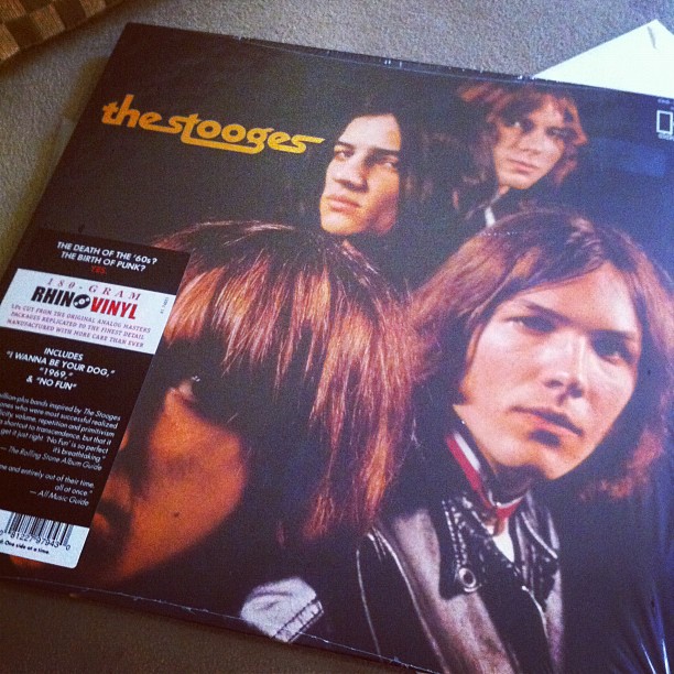 the stooges are in the vinyl album, now playing on