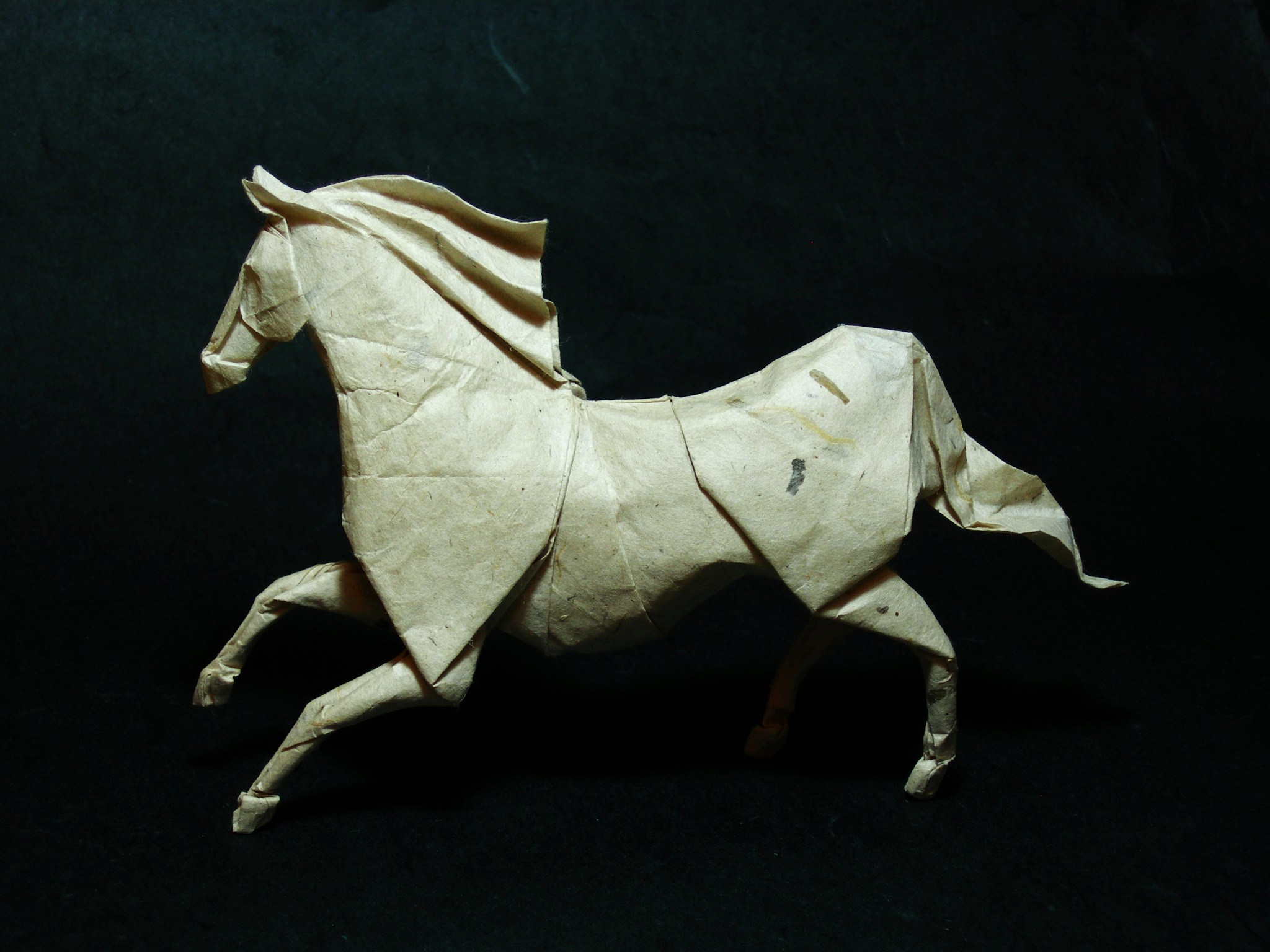 the paper horse is made in two layers