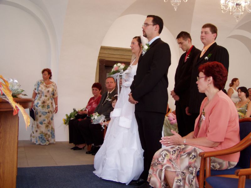 a wedding ceremony for two married individuals