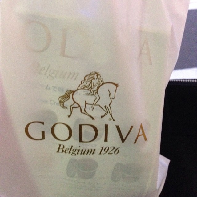 a picture of an ad for godiva in an advertit