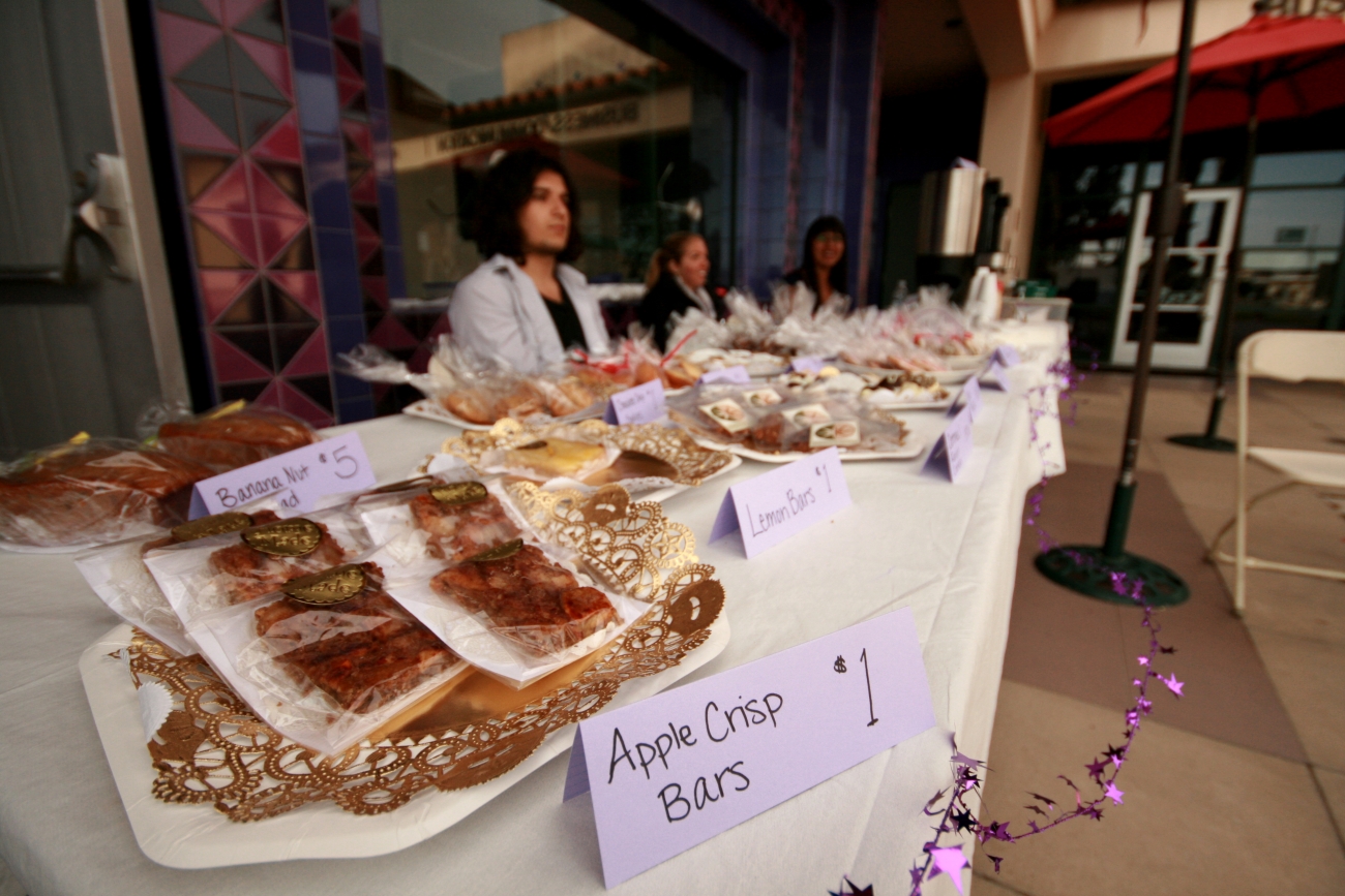 a table filled with lots of different types of food