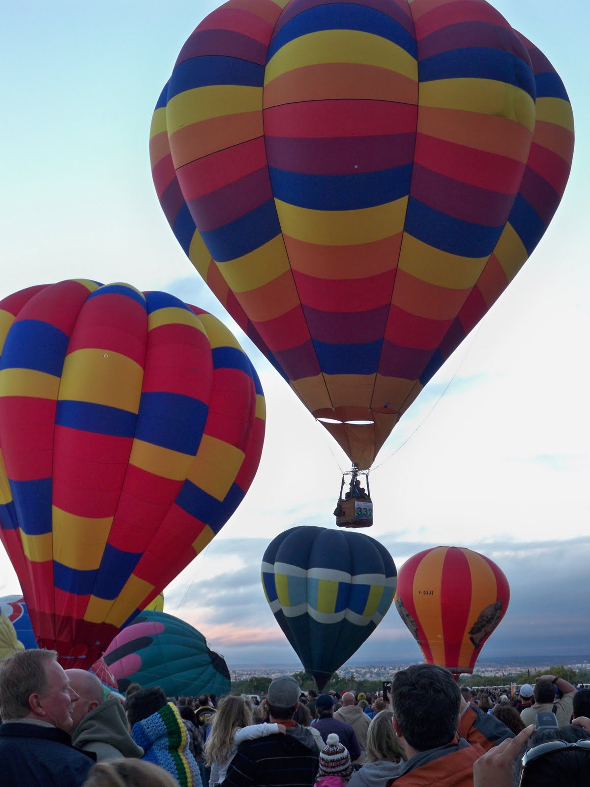 many  air balloons floating in the air