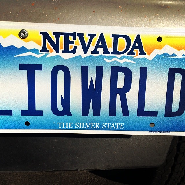 a license plate featuring the name nevada, which is in the silver state