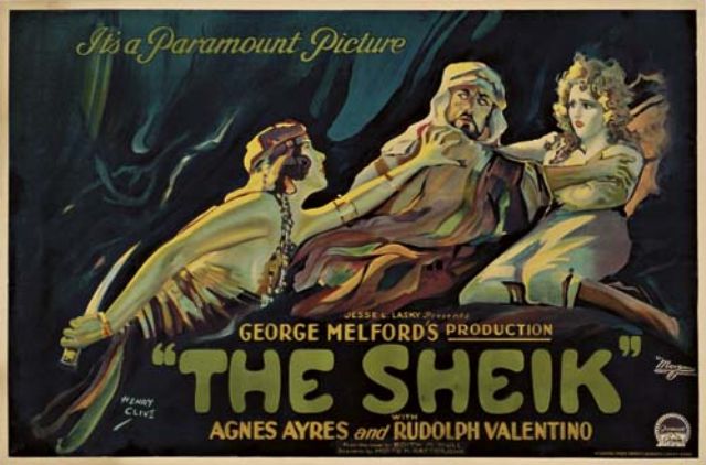 a poster for the movie, the sheik