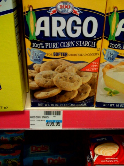 some type of corn starch on the shelf