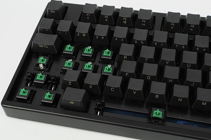 a computer keyboard is shown with its keys highlighted
