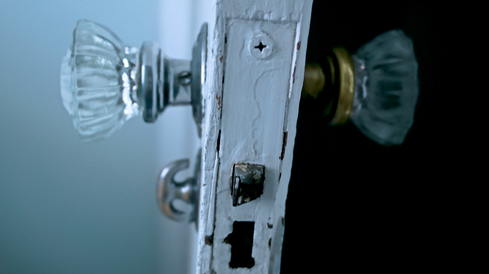 a door  and door with a glass door