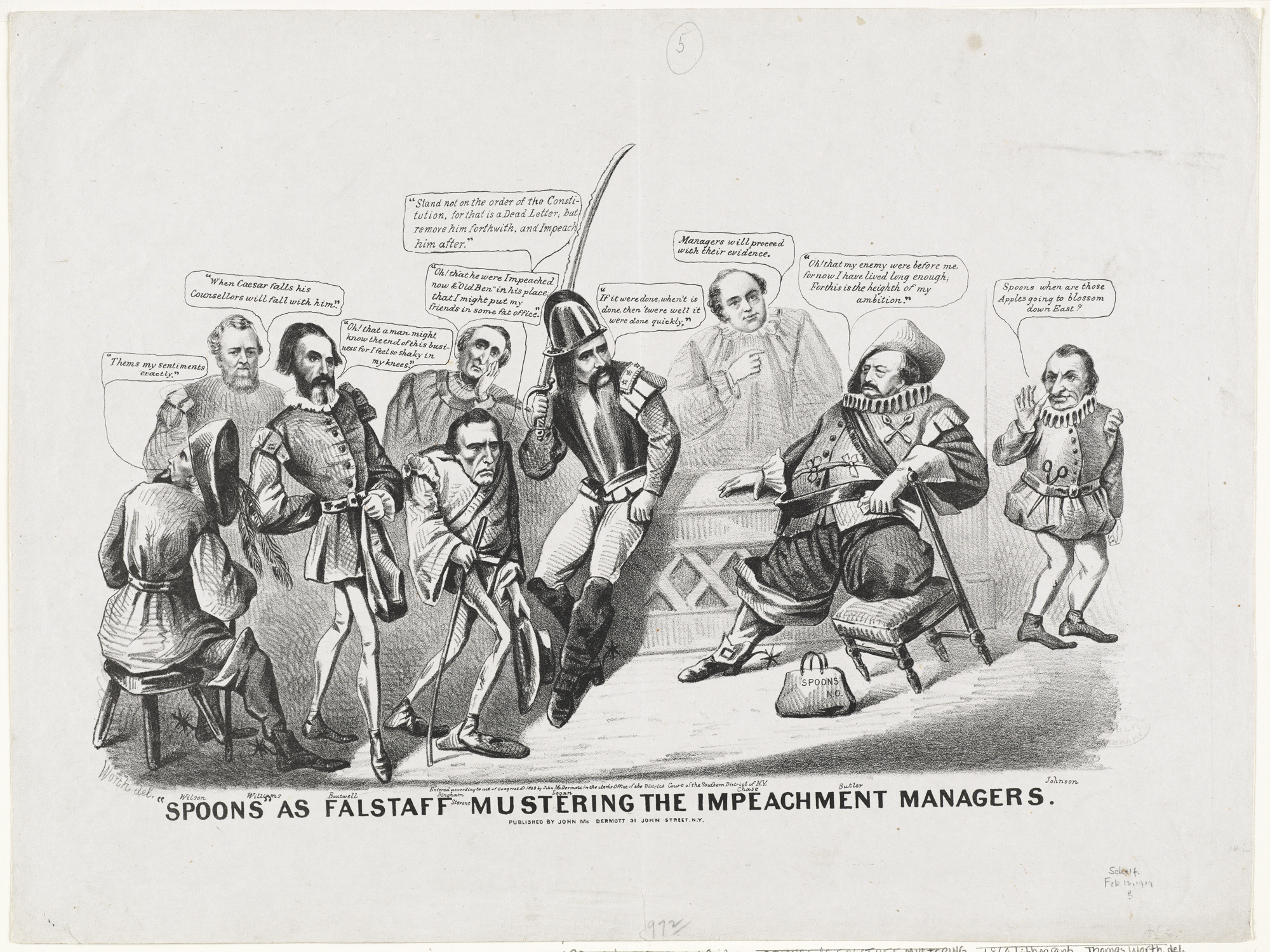 a cartoon depicting a group of men who are trying to fight with each other