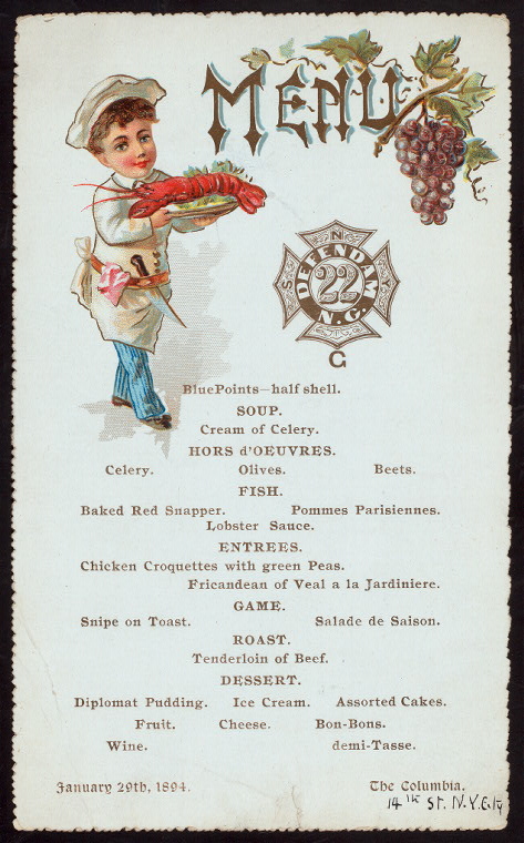 an old menu with a picture of the italian cuisine